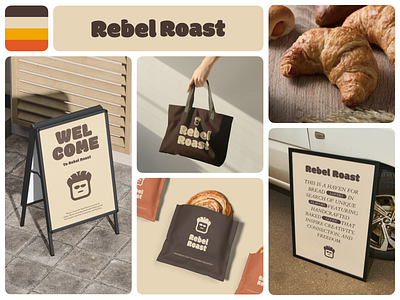 Rebel Roast Coffee Identity bakery branding coffee colors fireart identity shop ui ux