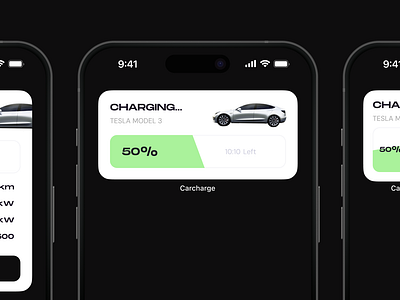 Charging cars widget concept car ios ui uxui widget