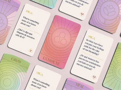 Amigas Circle Card Game Branding Product Design brand identity branding card game community game design logo women