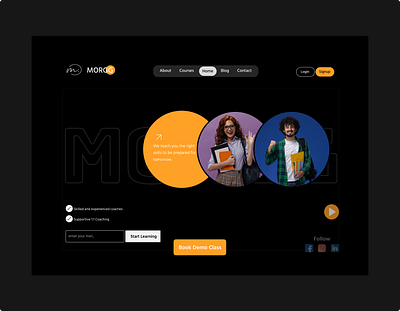 Morgg-Online Education Platform 3d animation branding canva education figma graphic design landing page logo morgg motion graphics ui uiui|x uiux