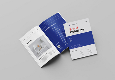 Brand Guideline Brochure Template a4 agency annual report brand guideline brand profile branding brochure business company corporate corporate design creative design graphic design guideline minimal new print proposal template