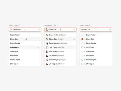 Select Menu / Dropdown Menu / Combobox · Koala UI clean combobox components design design system dropdown dropdown menu figma input koala landing landing page select menu text field ui ui design