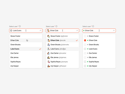 Select Menu / Dropdown Menu / Combobox · Koala UI clean combobox components design design system dropdown dropdown menu figma input koala landing landing page select menu text field ui ui design