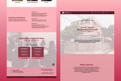 Boarding School Landing Page branding graphic design ui