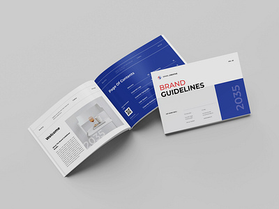 Brand Guideline Brochure Template Landscape a4 agency brand brand iendity branding brandng brocure business corporate design graphic design guideline guideline design landscape minimal minimalist new print