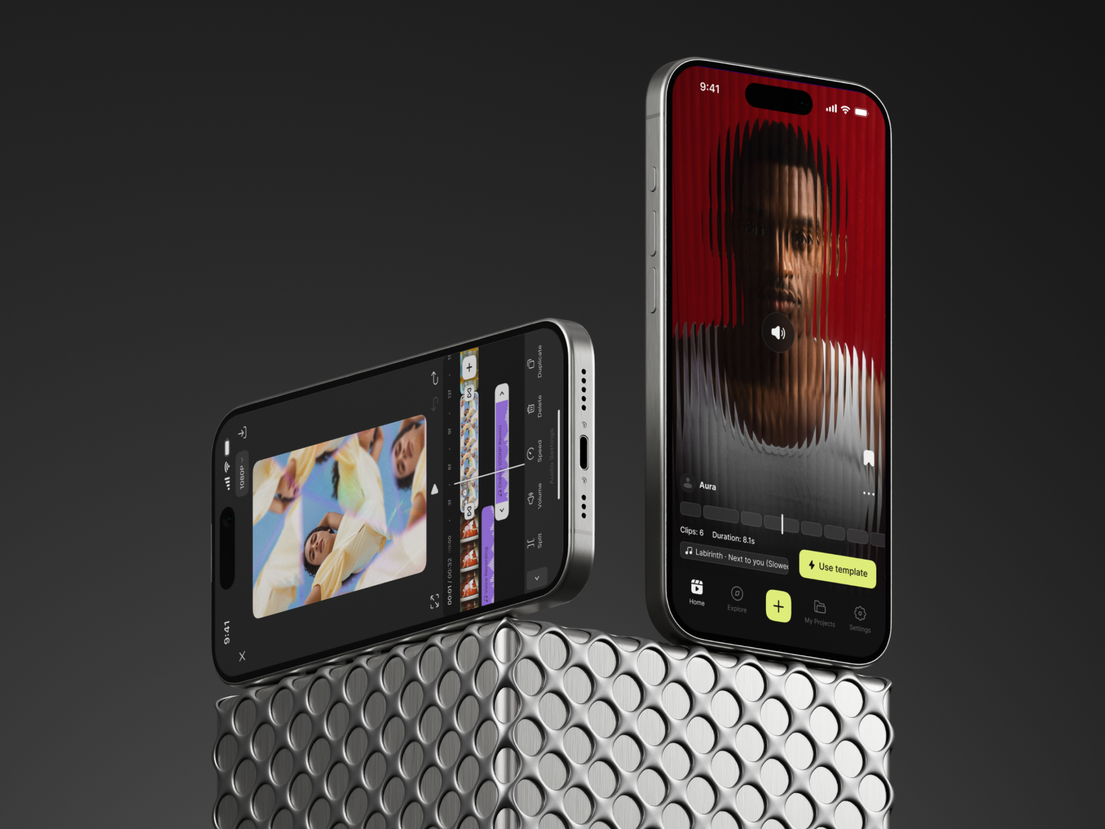 Video Editor | Mobile app app captions colors design editor effects filters gallery mobile player reels templates ui user interface ux video video editor