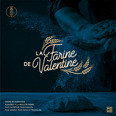 La Farine de Valentine branding design eco friendly farming graphic design logo typography vector visual identity