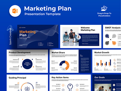 Marketing Plan Presentation Template 3d branding business business deck corporate google slide graphic design keynone marketing marketing plan minimal minimalist motion graphics pitch deck powerpoint powerpoint template pptx presentation template presentaton template