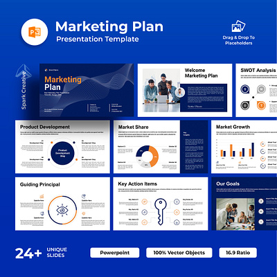 Marketing Plan Presentation Template 3d branding business business deck corporate google slide graphic design keynone marketing marketing plan minimal minimalist motion graphics pitch deck powerpoint powerpoint template pptx presentation template presentaton template