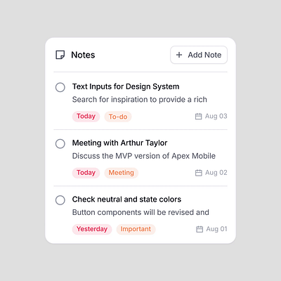 Notes Widget motion for HR Management 📝 animation graphic design motion motion graphics ui