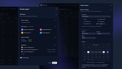 Report page color dark theme minimalistic ui ux web