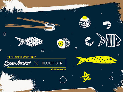 Ocean Basket x Wayne Bks branding design icon illustration