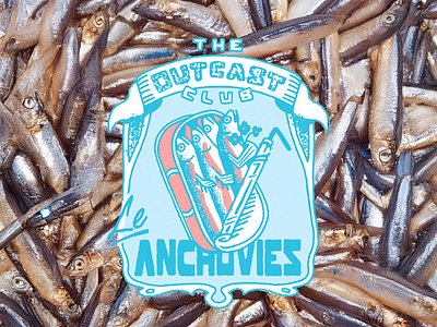 Le anchovies anchovies blue club colors design fish illustration medellin pizza procreate sardines