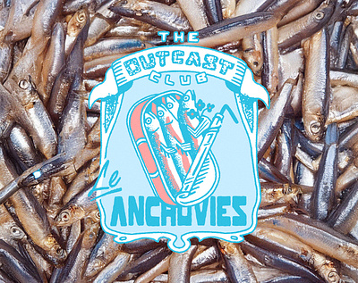 Le anchovies anchovies blue club colors design fish illustration medellin pizza procreate sardines