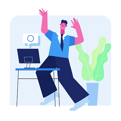 Success At Work 2D Animation 2d achievement animation business business success celebration employee feedback flat illustration man modern workspace motion motivation productivity professional growth project success success at work task completion work