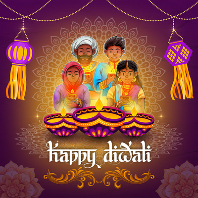 Diwali Post banner design branding cover page creative design design diwali editing festival post graphic design instagram post marketing post poster design social media post thumbnail design