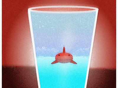 not to scale :: q&d doodle bot to scale doodle glass illustration noise quick dirty shark shunte88 vector