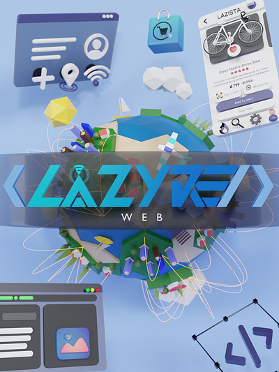 Lazyre Web branding design ecommerce lazyre logo pwa web web design