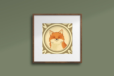 Fox Portrait animal animal portrait antique character childrens book fox illustration kids book portrait storybook