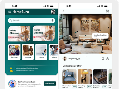 Mobile app design for Interior design news feed. appdesign mobileapp mobileappdesign ui visual design