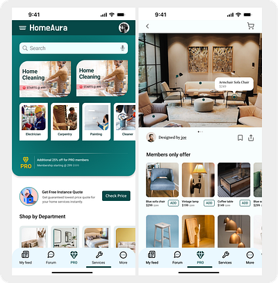 Mobile app design for Interior design news feed. appdesign mobileapp mobileappdesign ui visual design