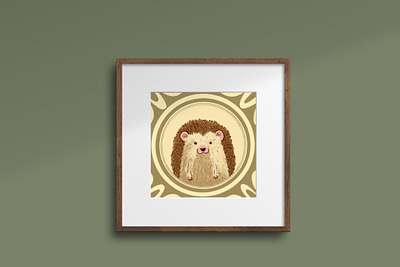 Hedgehog Portrait animal portrait antique childrens book hedgehog illustration kids book portrait