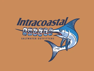 Intracoastal Swordfish angler apparel beer branding coastal deapsea fishing graphic design illustration illustrator intracoastal logo nc northcarolina pen and ink procreate retailer screenprinting swordfish