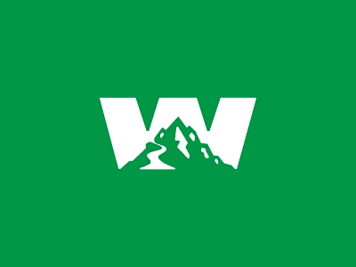 W + Mountain + Valley brand branding identity letter letter w logo mountain recycling skip valley w waste