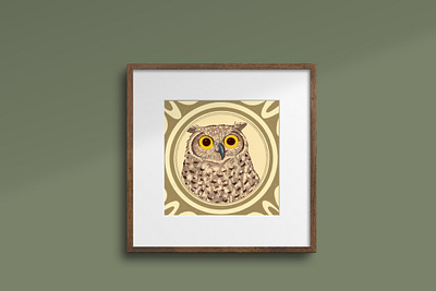 Owl Portrait animal portrait antique character childrens book forest illustration kids book owl woodland