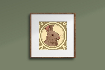 Rabbit Portrait animal portrait character childrens book forest illustration kids book portrait rabbit woodland