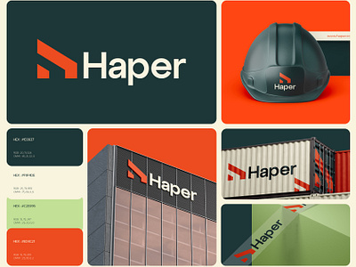 Haper Real Estate Branding app icon brand identity branding creative logo haper haper branding logo design logo presentation real estate logo