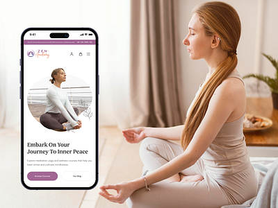 🧘🏼‍♀️Zen Academy - Ecommerce Website Design calm chakra commerce harmony health innerjourney lifestyle meditation mindfulness minimalism ui ux webdesign wellbeing wellness yoga zen