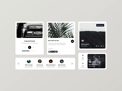 Playlist UI Animation app appdesign clean manimalist minimal mobile modern music ui user interface white