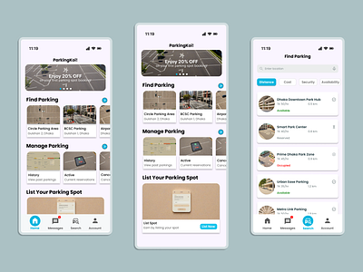 Car Parking Mobile App app app design appinterface car design ui dribbbleshots mobile parking ui ux