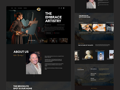 Digital Gallery for the Modern Artist webiste 3d animation art art website artist artist website branding dark darktheme elegant graphic design latest logo minimal motion graphics theme trending ui website websites