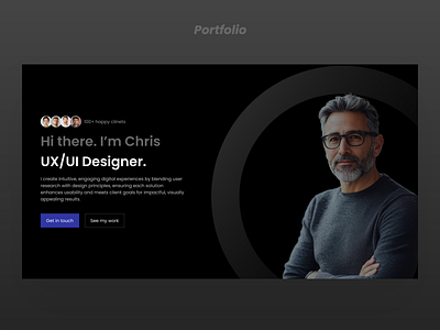 Portfolio Hero Section design ui visual design web desing