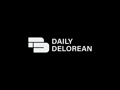 Daily Delorean blog branding delorean design graphic design illustrator logo minimal vector