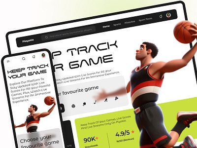 Responsive Web for sport news website 2024 ai game ui illustration landing page mobile ui neel litoriya online game ui responsive ui responsive web saloneel saloni sport sport ui ui ux web ui