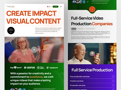 Sinematic - Video production website UI big text branding graphic design huge text website modern ui modern web ui modern website ui ui design uiux uiux design ux design website ui