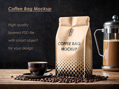 Coffee Bag Mockup 3d brand identity branding branding design coffee bag design coffee bag mockup free design free coffee bag mockup identity illustration label design mockup mockupdesign pack package package mockup pouch mockup free visualization