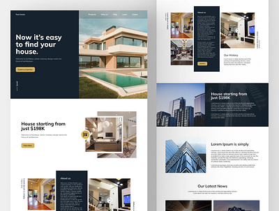 Real Estate Website UI portfolio website property website real estate real estate website ui design ux design website design website ui