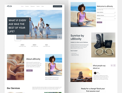 Wellness Website Landing Page health products website health website ui landing page design landing page ui ui ux design wellness landing page ui wellness ui wellness website