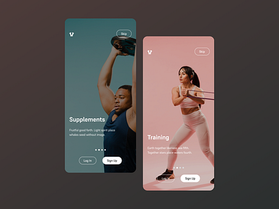 Fitness App Splash Screen UIUX design fitness ui