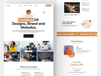 Portfolio Website UI landing page design landing page ui portfolio landing page design portfolio landing page ui portfolio website ui design ui ux design ux design