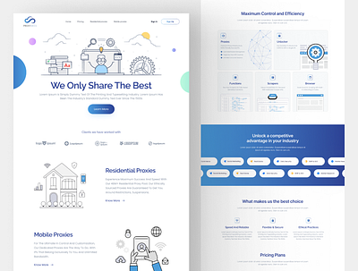 Proxy VPN Website Landing Page landing page design ui design ui ux design ux design vpn landing page ui vpn web vpn web ui vpn website vpn website ui