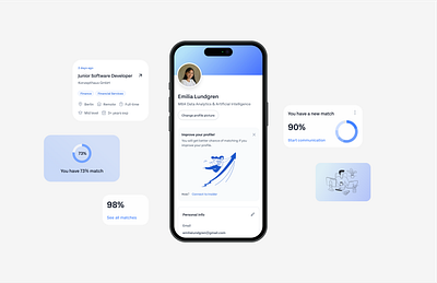 Joinnext Designing an AI-Powered Job Matching Platform app branding design graphic design ui ux