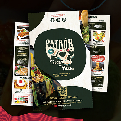 Menu Re Design - Patròn Tacos & Beer 2024 design graphic design graphics menu menu design restaurant