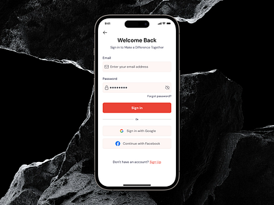 Modern Sign-In Page Design – User-Friendly Interface for Engagin branding minimalistic sign in sign in page sign up page ui ui design ui of sign in ux