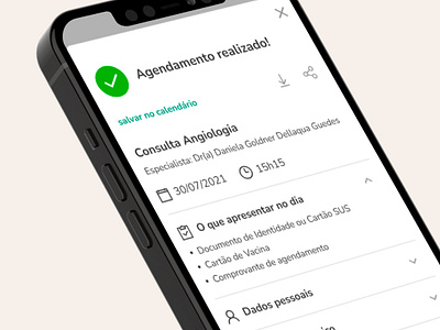 Agendamento de saúde - Plataforma app mobile ui ux