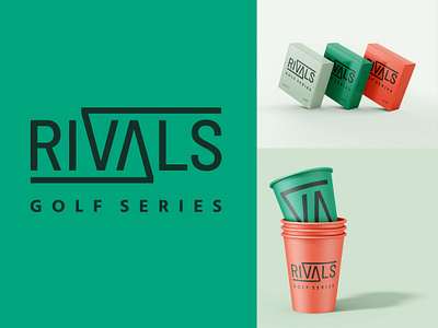 Rivals GS Brand beverage box brand cup flag golf indoor kit logo logotype outdoor packaging rivals series sports wordmark